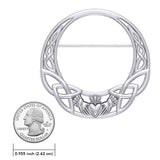 Celtic Claddagh Heritage: Sterling Silver Brooch by Peter Stone Jewelry - Traditional Irish Symbolism TBC168