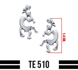 Kokopelli Sterling Silver Post Earrings TE510