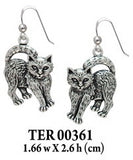 Cat Familiar Sterling Silver Earrings TER361