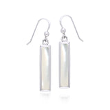 Rectangle Gemstone Inlay Earrings TER038