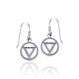 Power Triangle Silver Earrings TER145