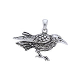 Haunted by the Mythical Raven ~ Silver Jewelry Pendant TP1439