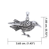 Haunted by the Mythical Raven ~ Silver Jewelry Pendant TP1439