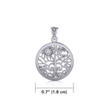 Pagan & Wicca Tree of Life ~ Sterling Silver Jewelry Pendant TP3109