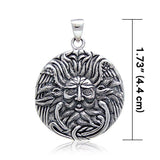 Sun God Medallion Sterling Silver Pendant by Oberon Zell TP3199