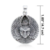 Bird Goddess Sterling Silver Pendant by Oberon Zell TP3200