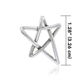 Pentagram Sterling Silver Pendant TP3233