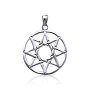 Eight Pointed Star Sterling Silver Pendant TP472