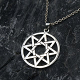 Eight Pointed Star Sterling Silver Pendant TP472