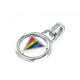 Rainbow Encircled Triangle Silver Pendant TP523 - Jewelry