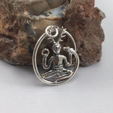 Cernunnos, the Horned God ~ Sterling Silver Pendant by Oberon Zell TPD1018