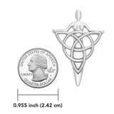Celtic Danu Goddess Triquetra Silver Pendant TPD1203
