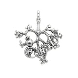 Cimaruta Witch Sterling Silver Jewelry Charm Pendant