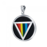 Rainbow Triangle Circular Pendant TPD328 - Jewelry