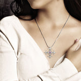 Exquisite symbolism in Croix La Me ~ Sterling Silver Jewelry Pendant TPD355