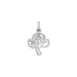 Deep and Modern Tree of Life ~ Sterling Silver Jewelry Pendant TPD3891