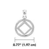 NA Symbol Silver Pendant TPD4704 - Wholesale Jewelry