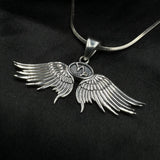 Guardian Angel Wings Silver Pendant with Capricorn Zodiac Sign TPD5512