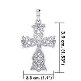 Celtic Tree of Life Cross Silver Pendant TPD6122