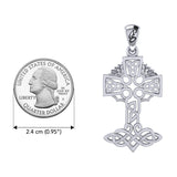 Celtic Tree of Life Irish Cross Silver Pendant TPD6123