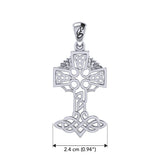 Celtic Tree of Life Irish Cross Silver Pendant TPD6123