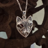 Celtic Wolf Spirit with Meaningful Gemstone Sterling Silver Pendant – Mystical Symbol of Spiritual Connection and Strength by Peter Stone Jewelry TPD6213