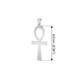 Large size 60 mm. Ankh Sterling Silver Pendant TPD6318