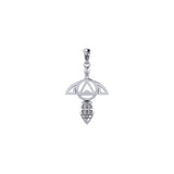 Goddess with AA Recovery Symbol Sterling Silver Pendant TPD6347