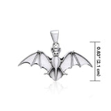Trust your vibes ~ Sterling Silver Bat Pendant Jewelry TPD977