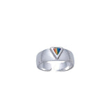 Rainbow Silver Toe Ring TR1210 - Jewelry