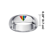 Rainbow Triangle Band Ring TR1422 - Jewelry