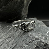 Celtic Crescent Moon Silver Ring TR1746