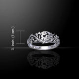 Dragon Scroll Silver Ring TR940