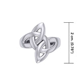 Double Trinity Knot Silver Ring TRI1592