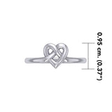 Celtic Heart Silver Ring TRI2390