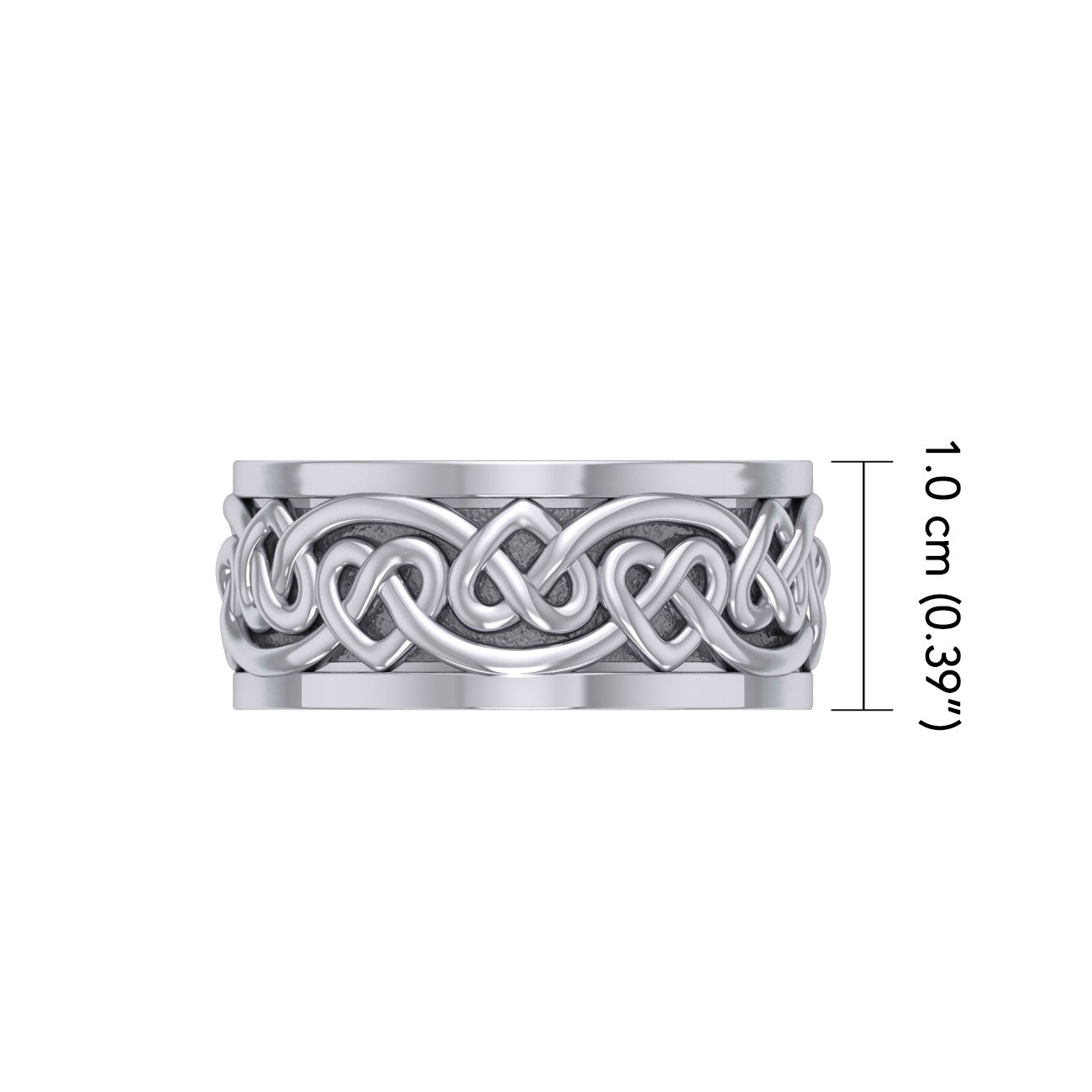 Celtic Heart Silver Spinner Ring TRI2454