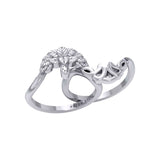 The Tree of Life Silver Puzzle Ring by Peter Stone Jewelry TRI2462