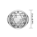 Successful Business Solomon Seal Silver Signet Men Ring with Triquetra TRI2499