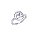 AA Recovery Symbol with Triquetra Sterling Silver Ring TRI2546