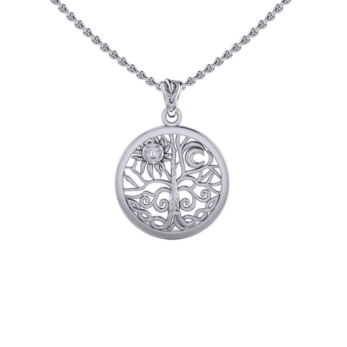 Tree of Life Silver Pendant with Chain Set TSE723
