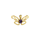 Peter Stone Identity Butterfly Gold Vermeil Plate on Sterling Silver Pendant with Gemstone VPD6428