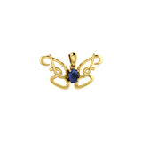 Peter Stone Identity Butterfly Gold Vermeil Plate on Sterling Silver Pendant with Gemstone VPD6428