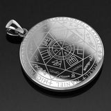 Experience Divine Guidance: The Seven Archangels Solid White Gold Pendant - WPD5154 | Embrace Heavenly Protection and Spiritual Connection