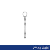 Peace with Faith Symbols Solid White Gold Pendant WPD6360