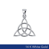 The Divine Power of the Triquetra ~ 14K White Gold Pendant WTP3378