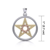 Pentacle Three Tone Pendant OTP089