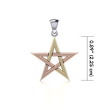 Star Pentagram Three Tone Pendant OTP1441