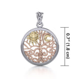 Pagan & Wicca Tree of Life ~ Three Tone Pendant OTP3109