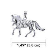 Brigid Ashwood Stable Celtic Horse ~ Sterling Silver Jewelry Pendant TPD3994