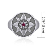 Be a Star Sterling Silver Ring with Gemstone by Sibylle Grummes Unruh TRI625 - Jewelry